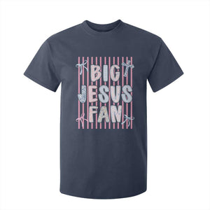 Big Jesus Fan T Shirt For Kid Striped Preppy Christian Believer Faith God Religious Gifts TS10 Navy Print Your Wear