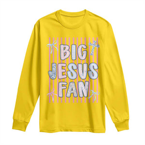Big Jesus Fan Long Sleeve Shirt Striped Preppy Christian Believer Faith God Religious Gifts TS10 Daisy Print Your Wear