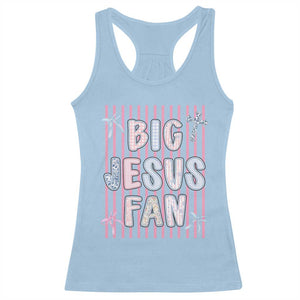 Big Jesus Fan Racerback Tank Top Striped Preppy Christian Believer Faith God Religious Gifts TS10 Light Blue Print Your Wear