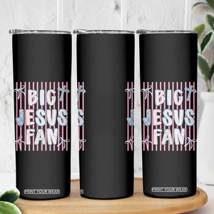 Big Jesus Fan Skinny Tumbler Striped Preppy Christian Believer Faith God Religious Gifts TS10 Print Your Wear