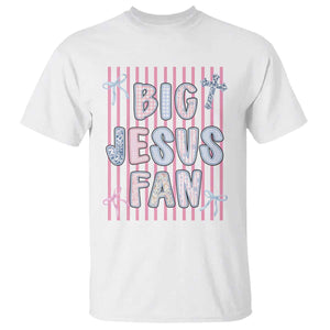 Big Jesus Fan T Shirt Striped Preppy Christian Believer Faith God Religious Gifts TS10 White Print Your Wear