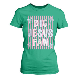 Big Jesus Fan T Shirt For Women Striped Preppy Christian Believer Faith God Religious Gifts TS10 Irish Green Print Your Wear