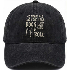 40th Birthday Gift For Men Washed Cotton Baseball Cap Funny Man Saying Gag Gift 40 Years Old Birthday TS10 Print Your Wear