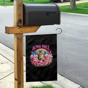 Alpha Male Garden Flag Funny Cat Kitten Meme Rainbow Floral TS10 Print Your Wear