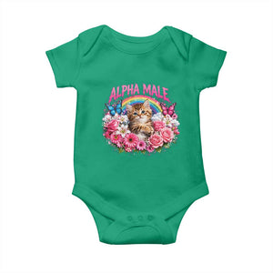 Alpha Male Baby Onesie Funny Cat Kitten Meme Rainbow Floral TS10 Irish Green Print Your Wear