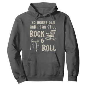 70th Birthday Gift For Men Hoodie Funny Man Saying Gag Gift 70 Years Old Birthday TS10 Dark Heather Print Your Wear