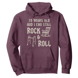 70th Birthday Gift For Men Hoodie Funny Man Saying Gag Gift 70 Years Old Birthday TS10 Maroon Print Your Wear