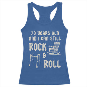 70th Birthday Gift For Men Racerback Tank Top Funny Man Saying Gag Gift 70 Years Old Birthday TS10 Royal Blue Print Your Wear