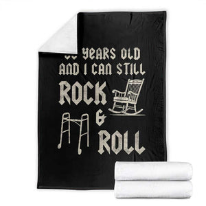 60th Birthday Gift For Men Throw Blanket Funny Man Saying Gag Gift 60 Years Old Birthday TS10 Black Print Your Wear