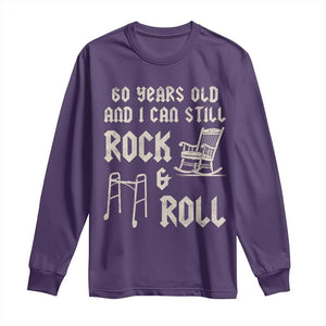 60th Birthday Gift For Men Long Sleeve Shirt Funny Man Saying Gag Gift 60 Years Old Birthday TS10 Purple Print Your Wear