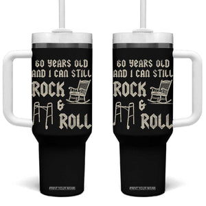 60th Birthday Gift For Men Tumbler With Handle Funny Man Saying Gag Gift 60 Years Old Birthday TS10 One Size: 40 oz Black Print Your Wear
