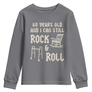 60th Birthday Gift For Men Youth Sweatshirt Funny Man Saying Gag Gift 60 Years Old Birthday TS10 Charcoal Print Your Wear