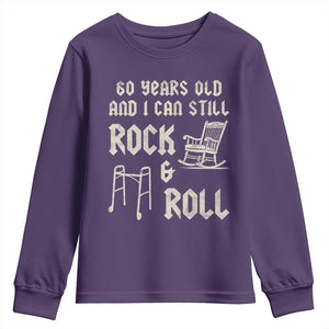 60th Birthday Gift For Men Youth Sweatshirt Funny Man Saying Gag Gift 60 Years Old Birthday TS10 Purple Print Your Wear