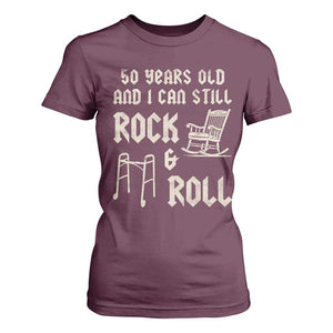 50th Birthday Gift For Men T Shirt For Women Funny Man Saying Gag Gift 50 Years Old Birthday TS10 Maroon Print Your Wear