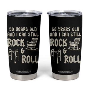 50th Birthday Gift For Men Tumbler Cup Funny Man Saying Gag Gift 50 Years Old Birthday TS10 Black Print Your Wear