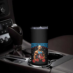 Funny George Washington Gym Skinny Tumbler Muscular Flex Workout 4th of July TS10 Print Your Wear