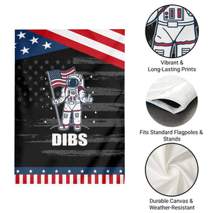 Funny Astronaut Dibs Moon Landing Garden Flag Patriotic Space USA Meme for 4th of July TS10 Print Your Wear