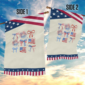 Coquette 4th Of July Garden Flag Patriotic Bow American Flag TS10 Print Your Wear