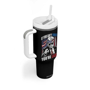 Trump 4th Of July Tumbler With Handle If You Ain't First You're Last Flag TS10 Print Your Wear