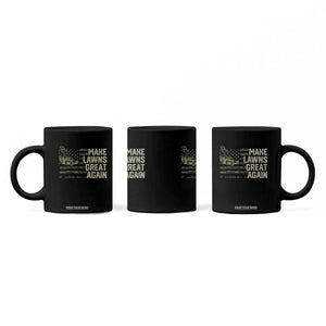 Funny Lawn Mower Dad Gardener Coffee Mug Make Lawns Great Again Fathers Day American Flag TS10 Print Your Wear