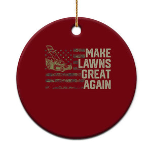 Funny Lawn Mower Dad Gardener Ceramic Ornament Make Lawns Great Again Fathers Day American Flag TS10 1pc Red Print Your Wear