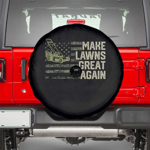 Funny Lawn Mower Dad Gardener Spare Tire Cover Make Lawns Great Again Fathers Day American Flag TS10 Black Print Your Wear