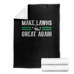 Funny Lawn Mower Dad Gardener Throw Blanket Make Lawns Great Again Fathers Day TS10 Black Print Your Wear