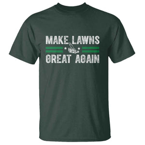Funny Lawn Mower Dad Gardener T Shirt Make Lawns Great Again Fathers Day TS10 Dark Forest Green Print Your Wear