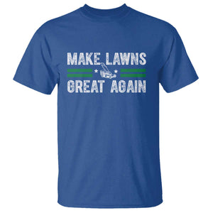 Funny Lawn Mower Dad Gardener T Shirt Make Lawns Great Again Fathers Day TS10 Royal Blue Print Your Wear
