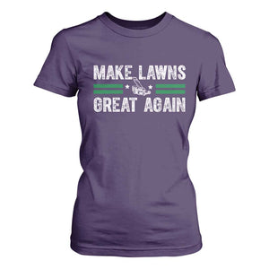 Funny Lawn Mower Dad Gardener T Shirt For Women Make Lawns Great Again Fathers Day TS10 Purple Print Your Wear