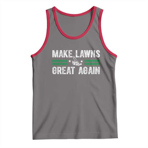 Funny Lawn Mower Dad Gardener Tank Top Make Lawns Great Again Fathers Day TS10 Deep Heather Red Print Your Wear