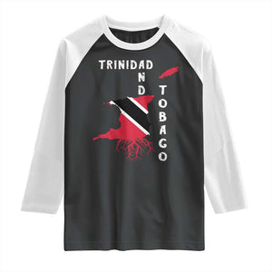 Trinidad and Tobago Flag Raglan Shirt Trini Trinidadian Proud TS10 Black White Print Your Wear