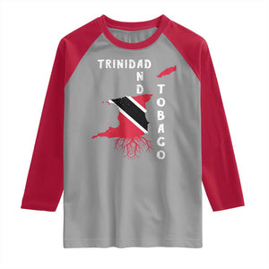 Trinidad and Tobago Flag Raglan Shirt Trini Trinidadian Proud TS10 Sport Gray Red Print Your Wear