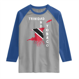 Trinidad and Tobago Flag Raglan Shirt Trini Trinidadian Proud TS10 Sport Gray Royal Print Your Wear