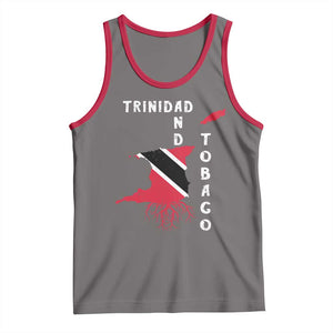Trinidad and Tobago Flag Tank Top Trini Trinidadian Proud TS10 Deep Heather Red Print Your Wear
