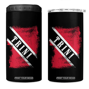 Trinidad and Tobago Flag 4 in 1 Can Cooler Tumbler Caribbean Souvenir TS10 One Size: 16 oz Black Print Your Wear