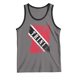 Trinidad and Tobago Flag Tank Top Caribbean Souvenir TS10 Deep Heather Black Print Your Wear