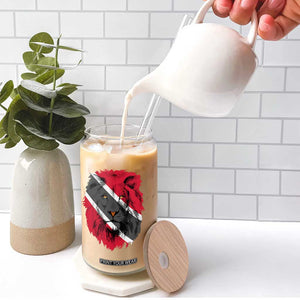 Trinidad and Tobago Flag Lion Glass Can Caribbean Souvenir TS10 Print Your Wear