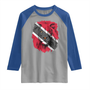 Trinidad and Tobago Flag Lion Raglan Shirt Caribbean Souvenir TS10 Sport Gray Royal Print Your Wear
