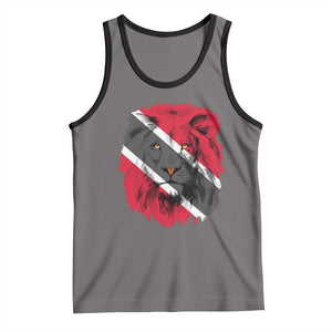 Trinidad and Tobago Flag Lion Tank Top Caribbean Souvenir TS10 Deep Heather Black Print Your Wear