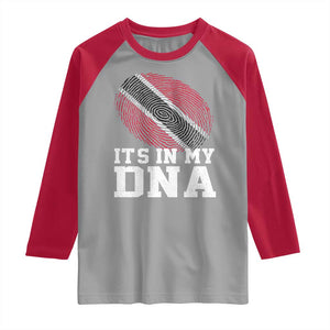 Trinidad and Tobago In My DNA Raglan Shirt Trini Trinidadian Proud TS10 Sport Gray Red Print Your Wear