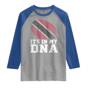 Trinidad and Tobago In My DNA Raglan Shirt Trini Trinidadian Proud TS10 Sport Gray Royal Print Your Wear
