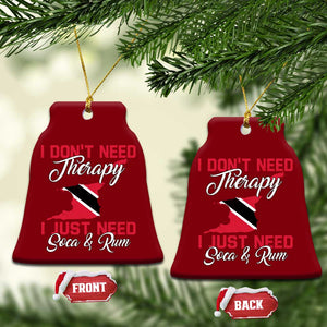 Funny Trini Ceramic Ornament Just Need Soca & Rum Trinidad and Tobago Flag TS10 Print Your Wear