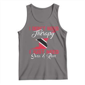 Funny Trini Tank Top Just Need Soca & Rum Trinidad and Tobago Flag TS10 Deep Heather Print Your Wear