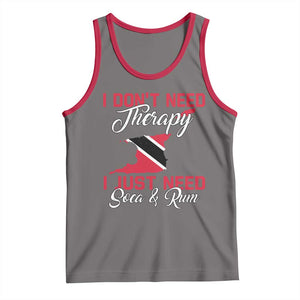Funny Trini Tank Top Just Need Soca & Rum Trinidad and Tobago Flag TS10 Deep Heather Red Print Your Wear
