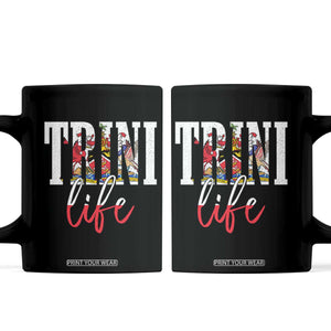 Trini Life Coffee Mug Trinidad and Tobago Flag Caribbean Souvenir TS10 Black Print Your Wear