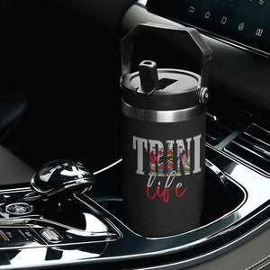 Trini Life Flip Straw Tumbler Trinidad and Tobago Flag Caribbean Souvenir TS10 Print Your Wear