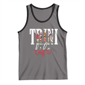 Trini Life Tank Top Trinidad and Tobago Flag Caribbean Souvenir TS10 Deep Heather Black Print Your Wear