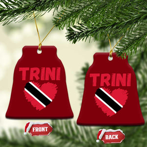 Trini Pride Ceramic Ornament Trinidad and Tobago Heart Flag Caribbean Roots TS10 Print Your Wear