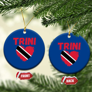 Trini Pride Ceramic Ornament Trinidad and Tobago Heart Flag Caribbean Roots TS10 1pc Blue Print Your Wear